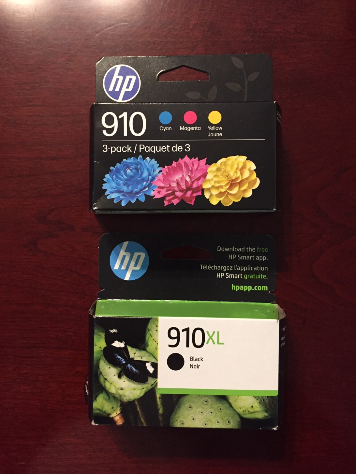 NEW HP 910XL Black & 910 3-pack Cyan/Magenta/Yellow Original Ink 2027 printer