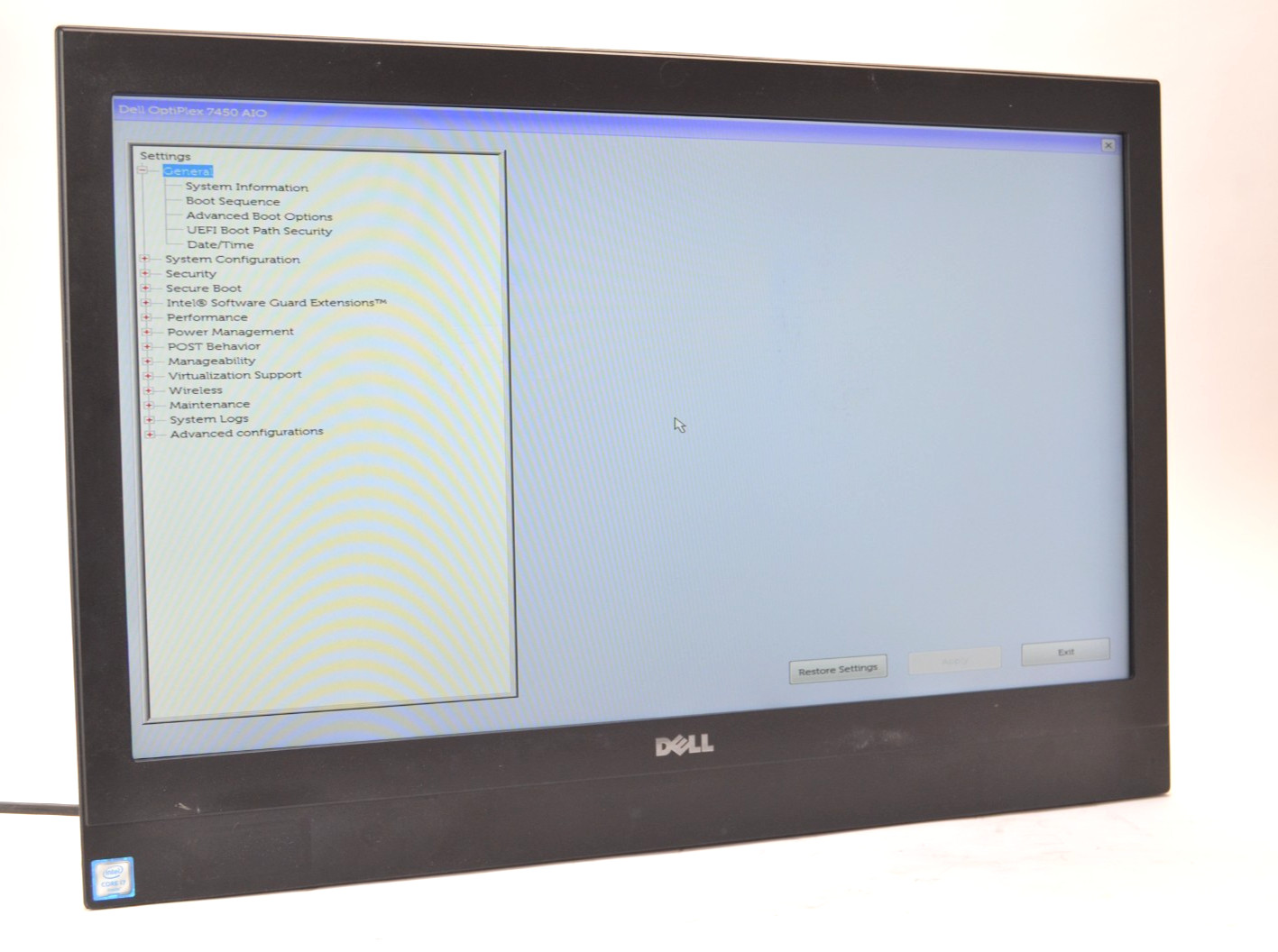 Dell OptiPlex 7450 FHD AIO Core i7-6700 3.40GHz 8GB RAM NO HDD/OS/STAND READ