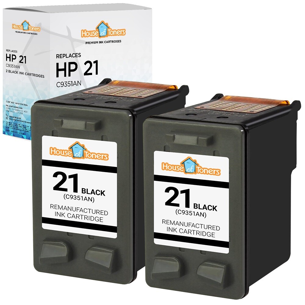 2PK for HP 21 Ink Cartridges for HP21 C9351AN Cartridge