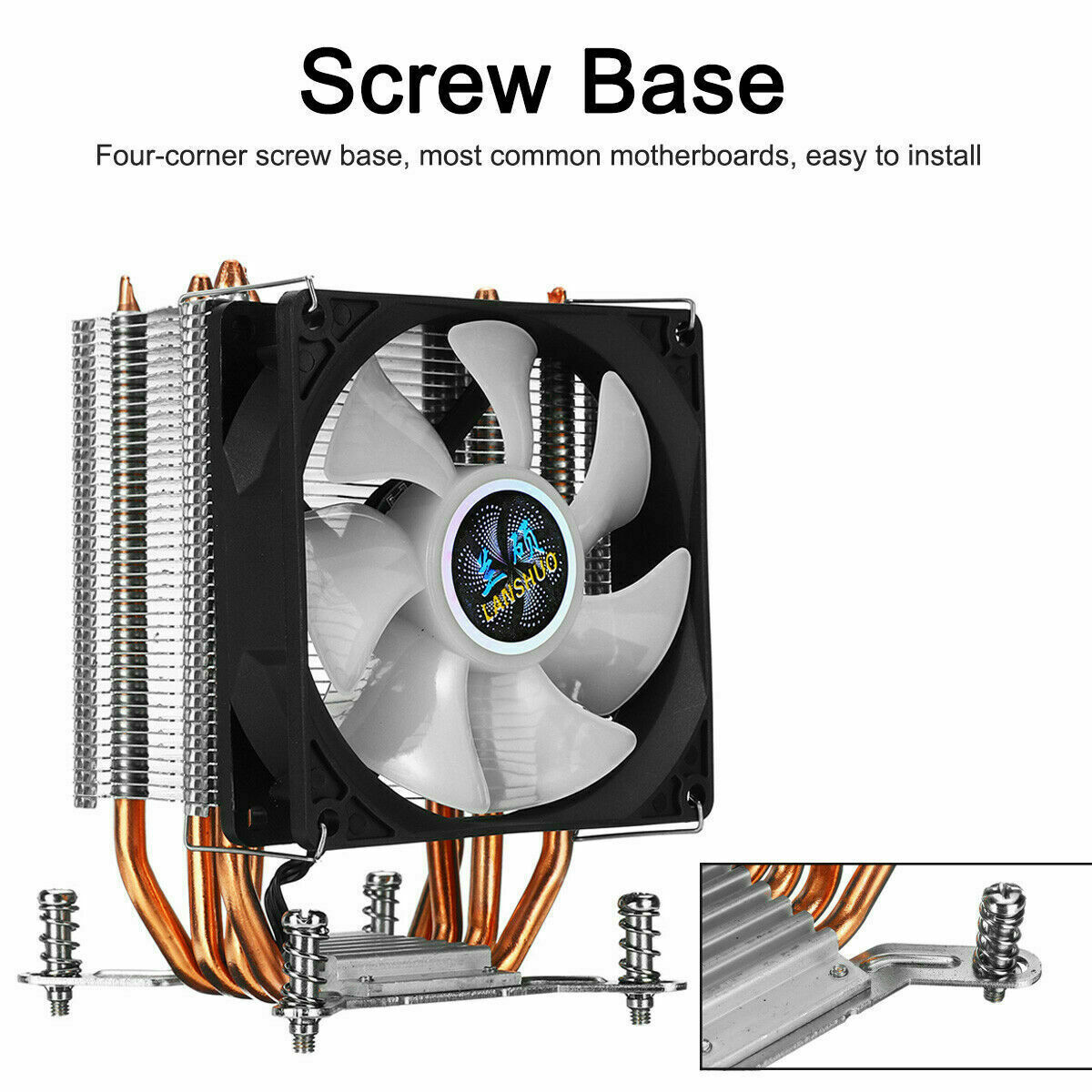 Heatsink CPU Cooler LED RGB Fan with 4 Pin Intel LGA 2011 V2 V3 V4 2011-3
