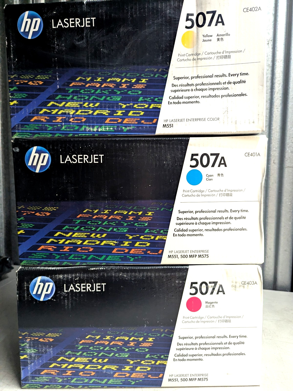 ✨ Genuine HP 507A Cyan Magenta Yellow Toner Set CE401A CE402A CE403A OEM ✨