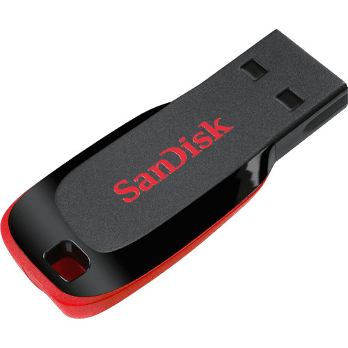 SanDisk 128GB USB 2.0 Flash Drive Cruzer Blade Small Tiny Storage Red Black Mac