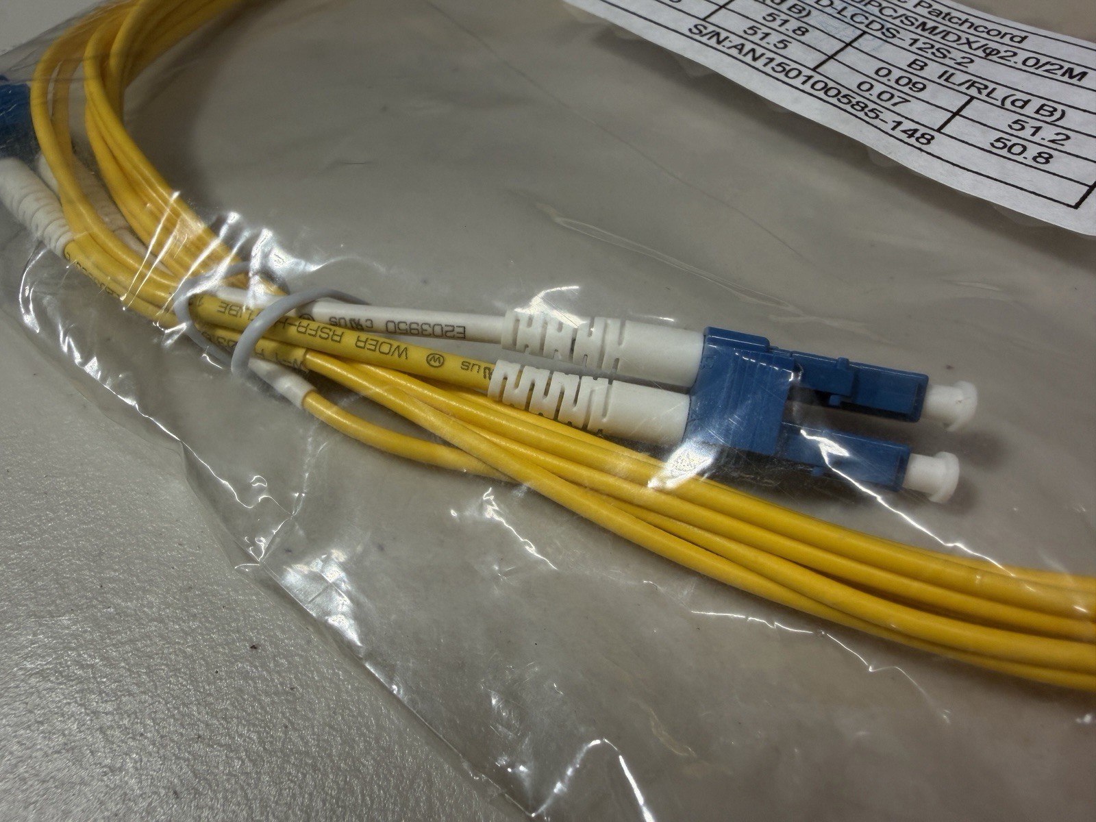 LC to LC Singlemode SM Duplex 9/125 Fiber Optic Jumper Patch Cable 2M / 6ft