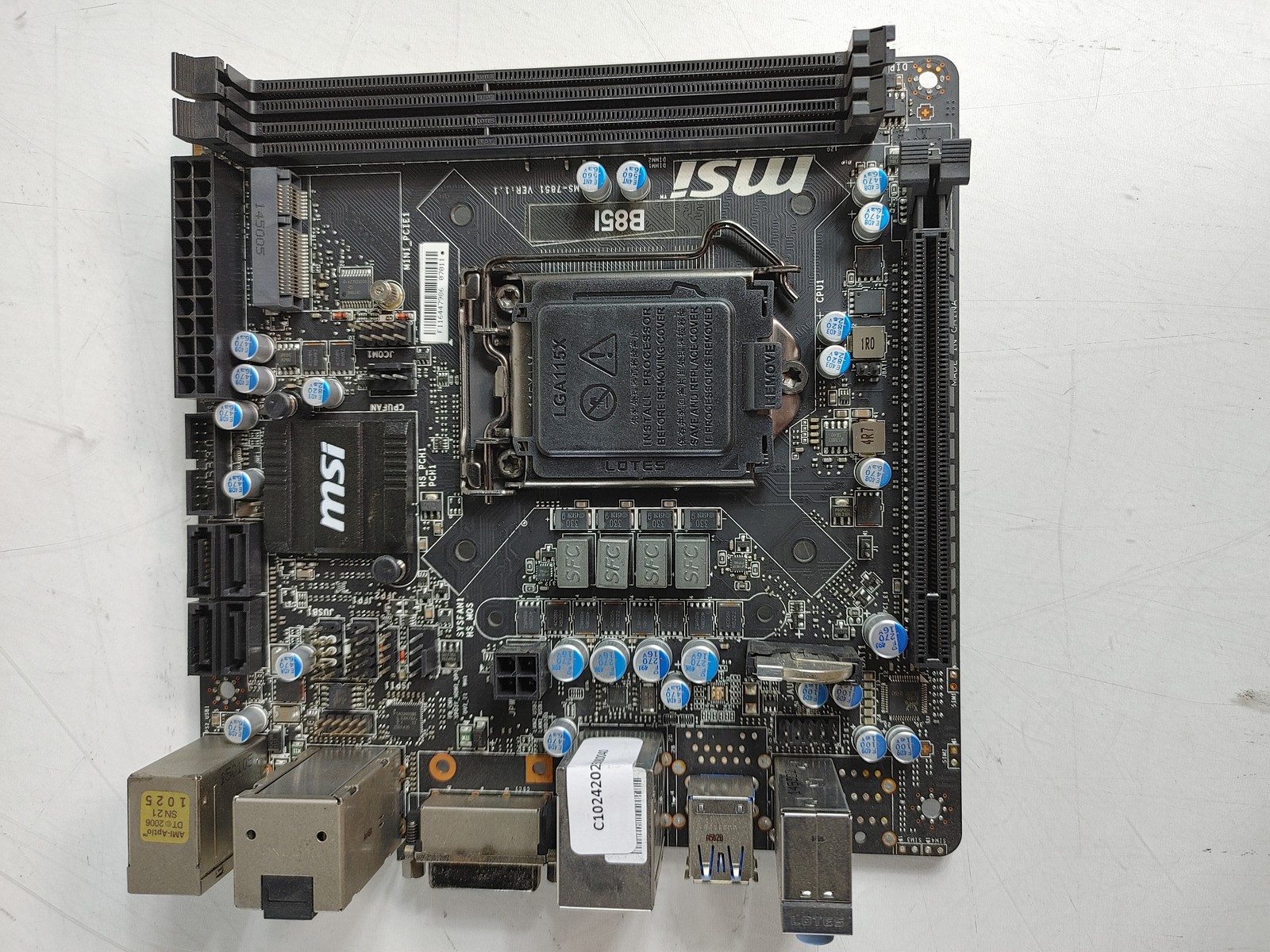 MSI B85I Intel LGA 1150 DDR3 Desktop Motherboard
