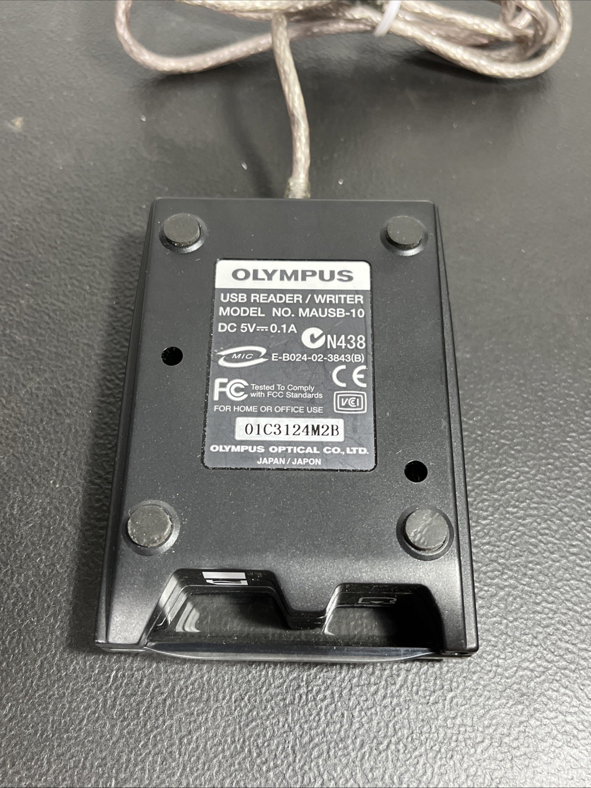 OLYMPUS CAMEDIA USB Reader Writer Model MAUSB-10 UNTESTED AS-IS