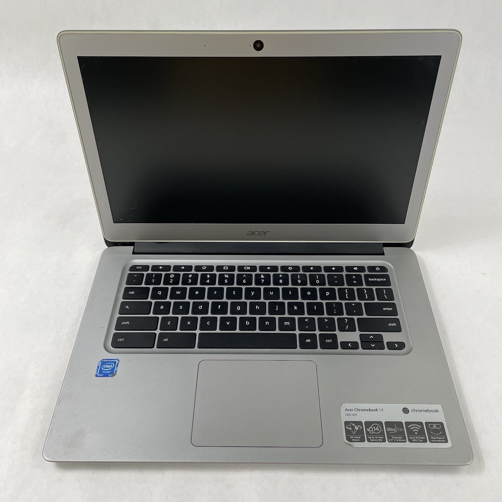 Acer ChromeBook 14 CB3-431 14″ Atom X5-E8000 1.04 GHz 4 GB RAM 16 GB Storage