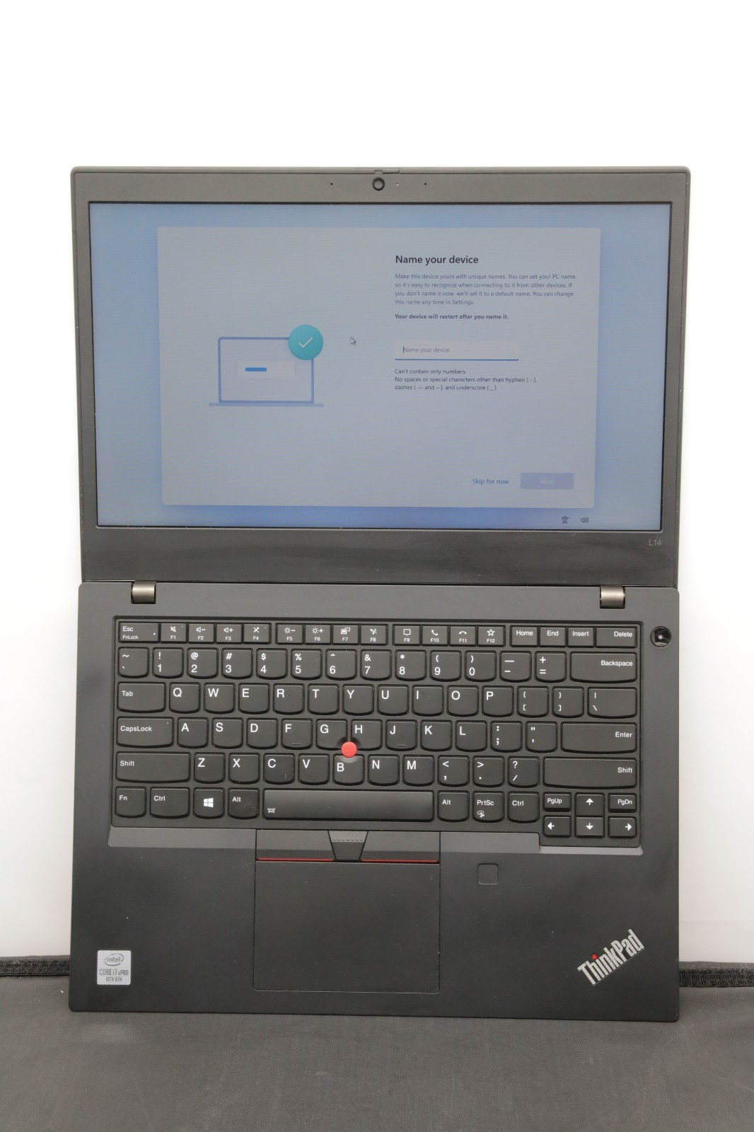 Lenovo ThinkPad L14 Gen 1 – i7-10610U – 256GB, 16GB, Windows 11 +Adapter