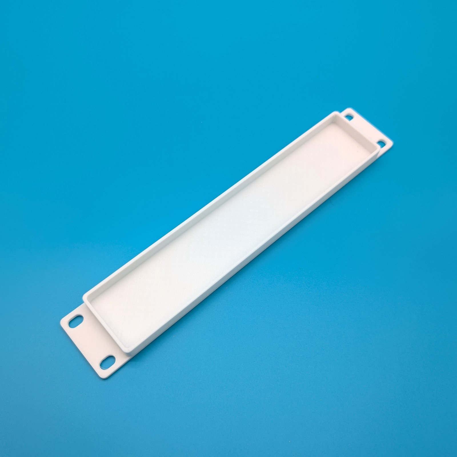 1U Rack Blank Panel – Reinforced PETG Black or White for 10″ – 2″ Rack Widths