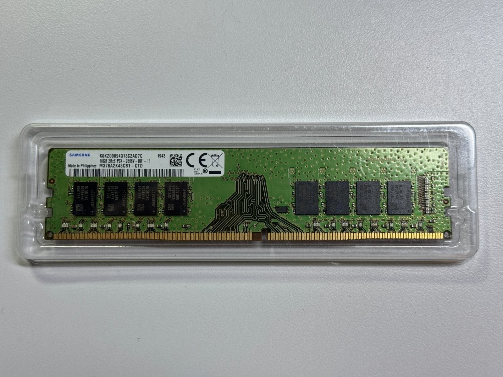Samsung 16GB 2Rx8 DDR4 PC4-2666V UDIMM Memory | M378A2K43CB1-CTD