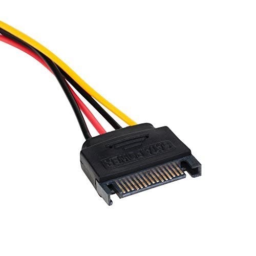 SATA to 4 Pin Power Cable Adapter 3 Pack SATA 15 Pin Male to Molex LP4 Female…