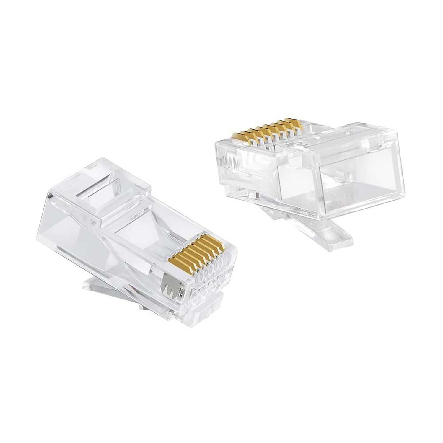 100Pcs RJ45 CAT5/5e CAT6 Pass Through Connector End Plug Network Cable Ends 8P8C