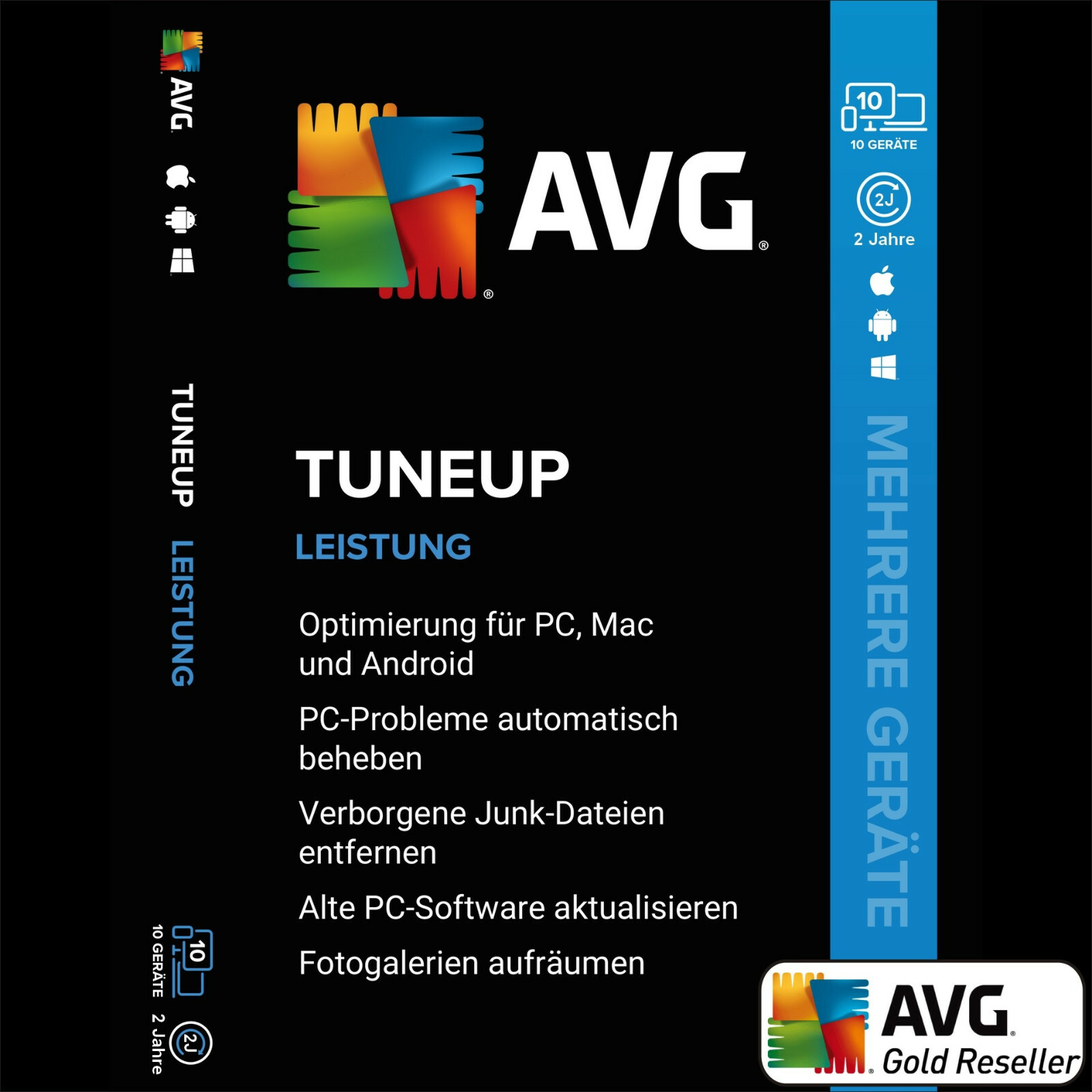TuneUp Unbegrenzt 2024 Mehrere Geräte / Multi-Device | 2 Jahre | AVG TuneUp DE
