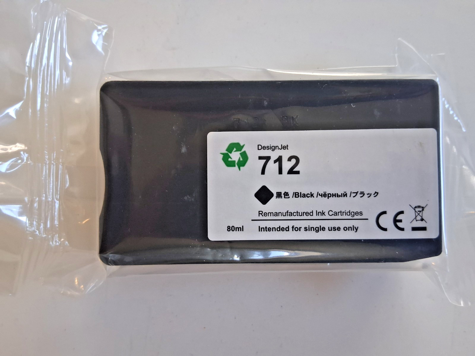 Compatible HP 80-ML 712 Black Ink Cartridge DesignJet T210 T230 T250 T630 T650