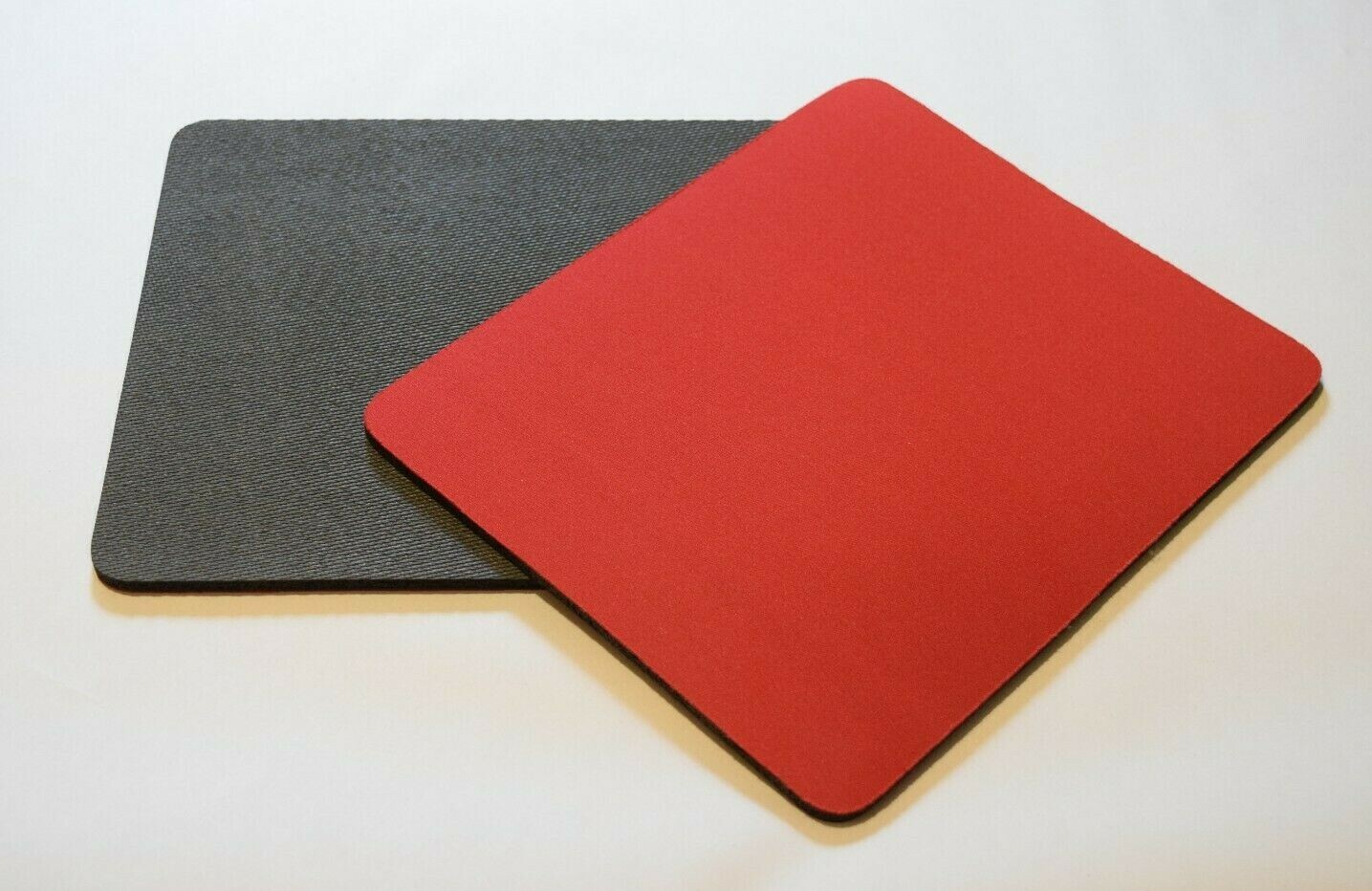 Non-Slip Solid Red Mousepads for Computer (Set of Two) New 9.25 in. x 7.75 in.