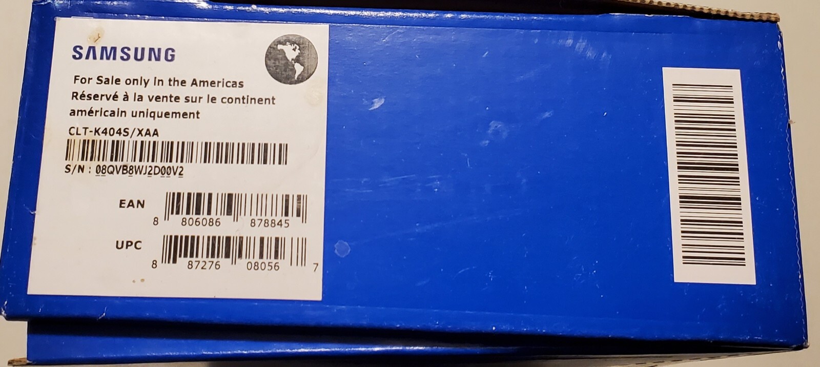 Samsung CLT-K404S Black Toner Cartridge (SU104A) 1989941 OEM Genuine