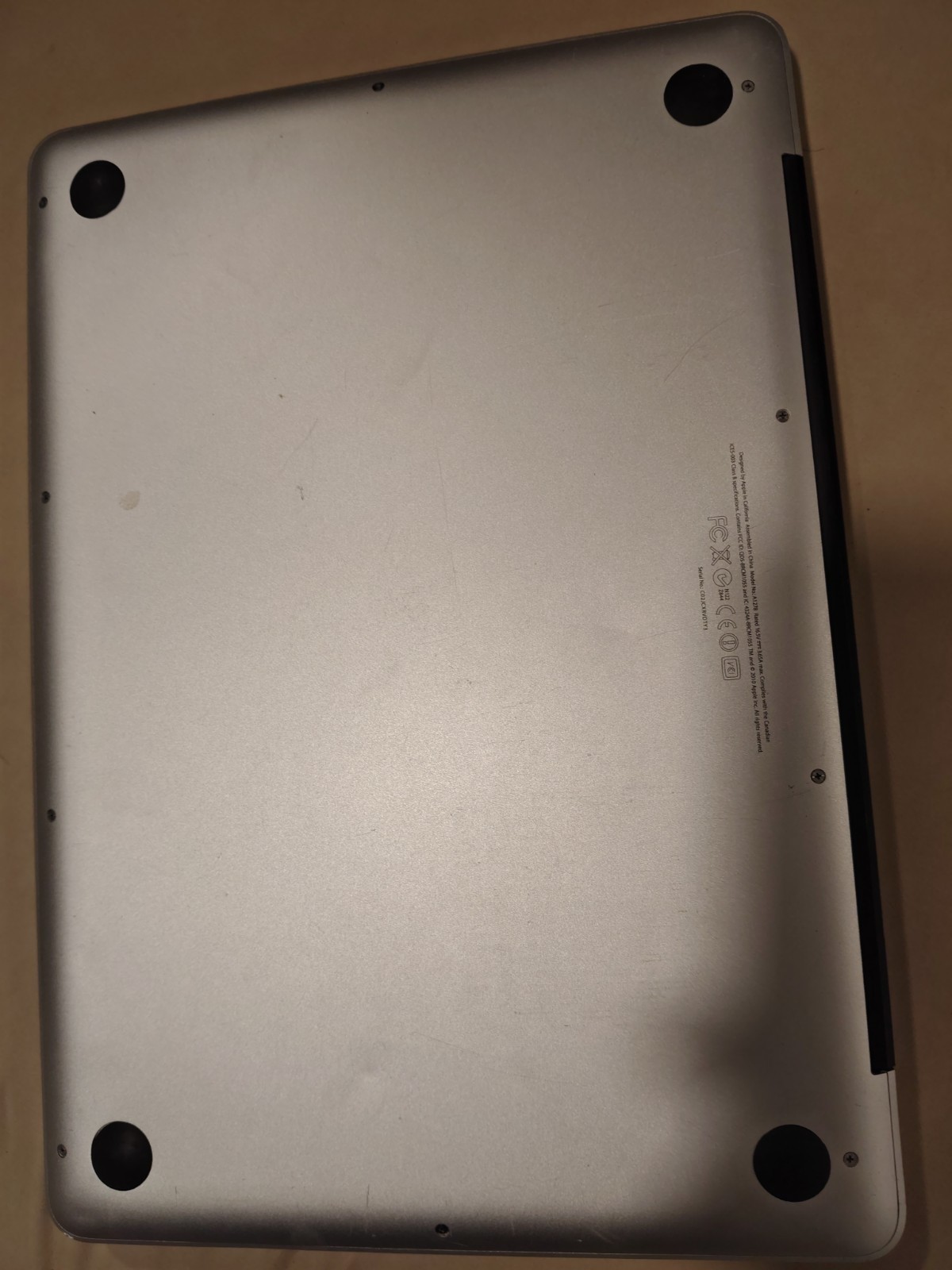 UNTESTED Apple MacBook Pro 13.3″ (128GB SSD, Intel Core i5 5th Gen4GB) NO POWER