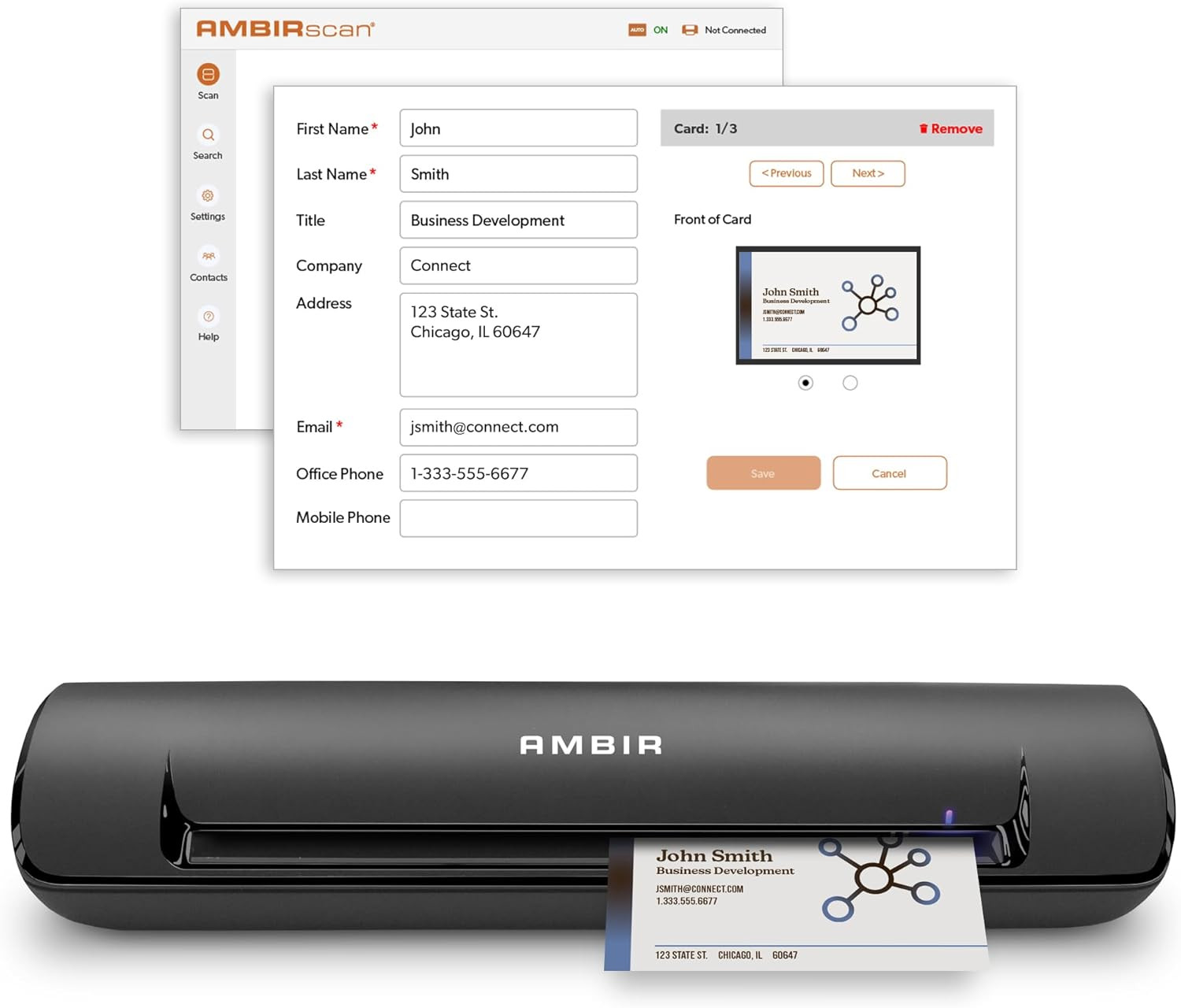 Imagescan Pro 490I Duplex Document Scanner with scan Business Card