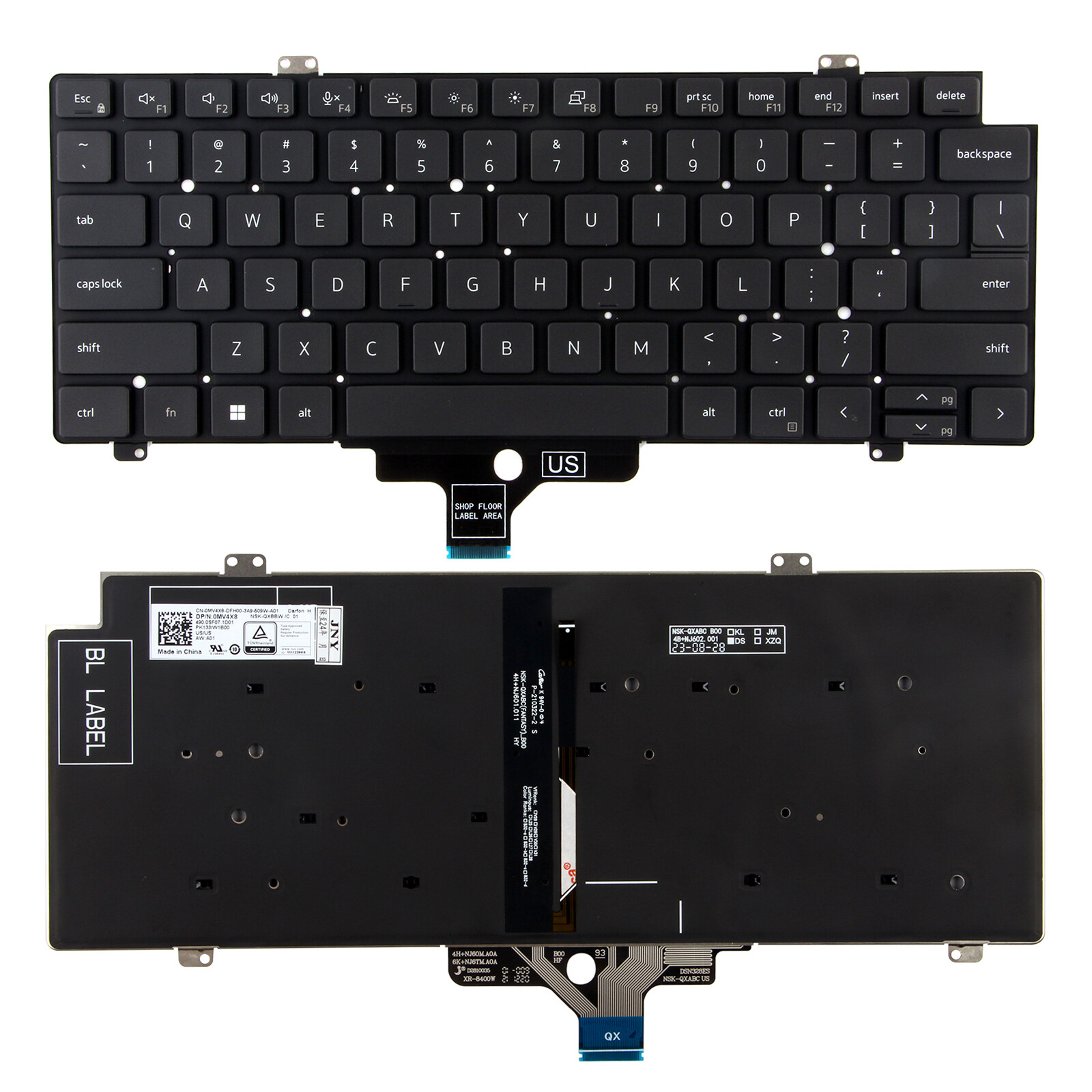 US Keyboard with Backlight for Dell Latitude 5420 5421 5430 7420 7520 0PWCJY