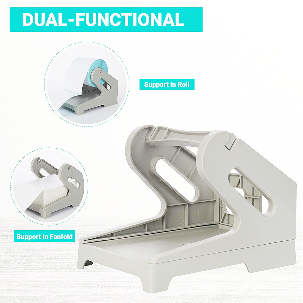Thermal Shipping Label Holder for 4×6 Rolls Fanfold Label Desktop Label Printer