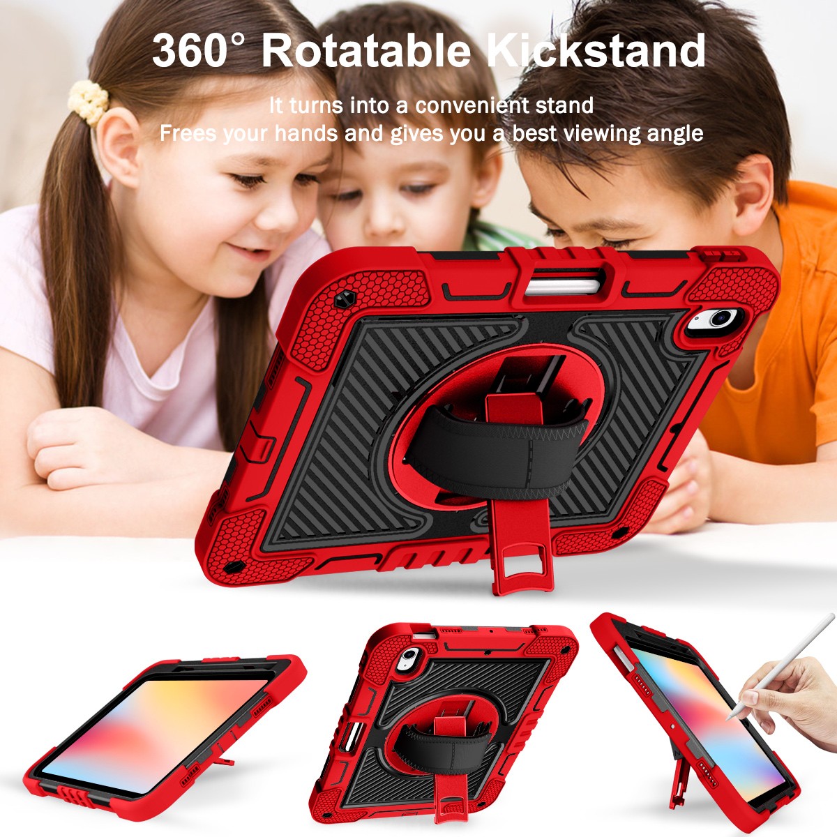 Heavy Duty Shockproof Stand Case Cover For iPad 9th/8th/7th/6th/5th Generation