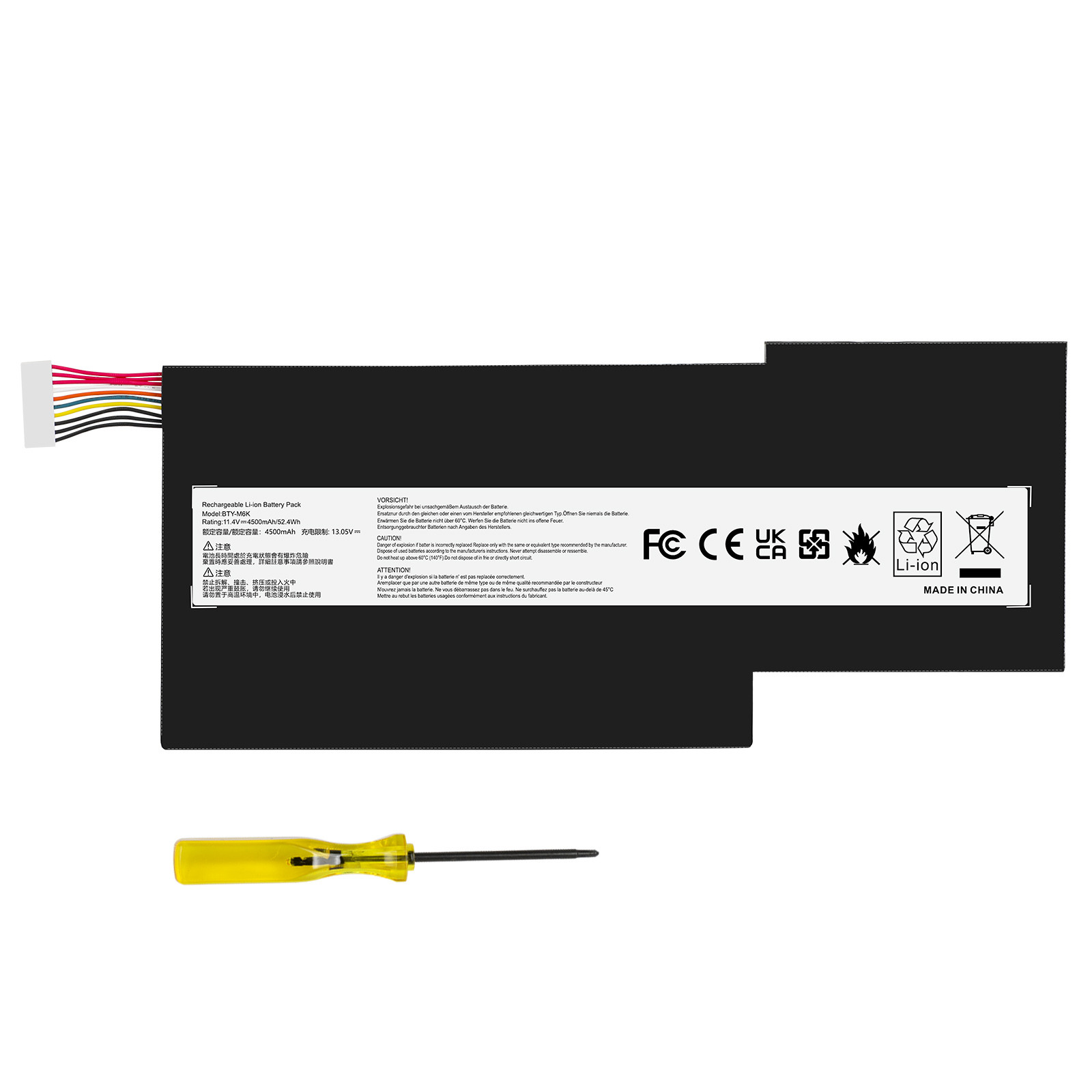 BTY-M6K Battery For MSI GF63 Thin 8RD 8RC 9SC GF75 Thin 3RD 8RC 8RD 9SC 52.4Wh