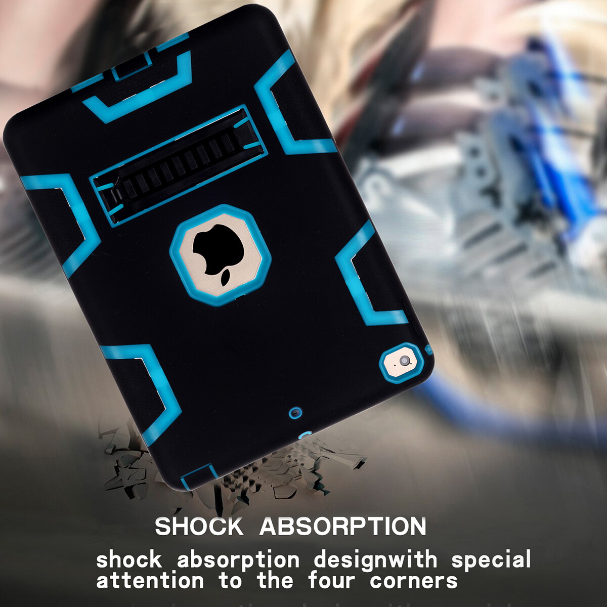 For iPad Air 2/1st Gen 9.7″ Case Hybrid Rugged Shockproof Heavy Duty Stand Cover