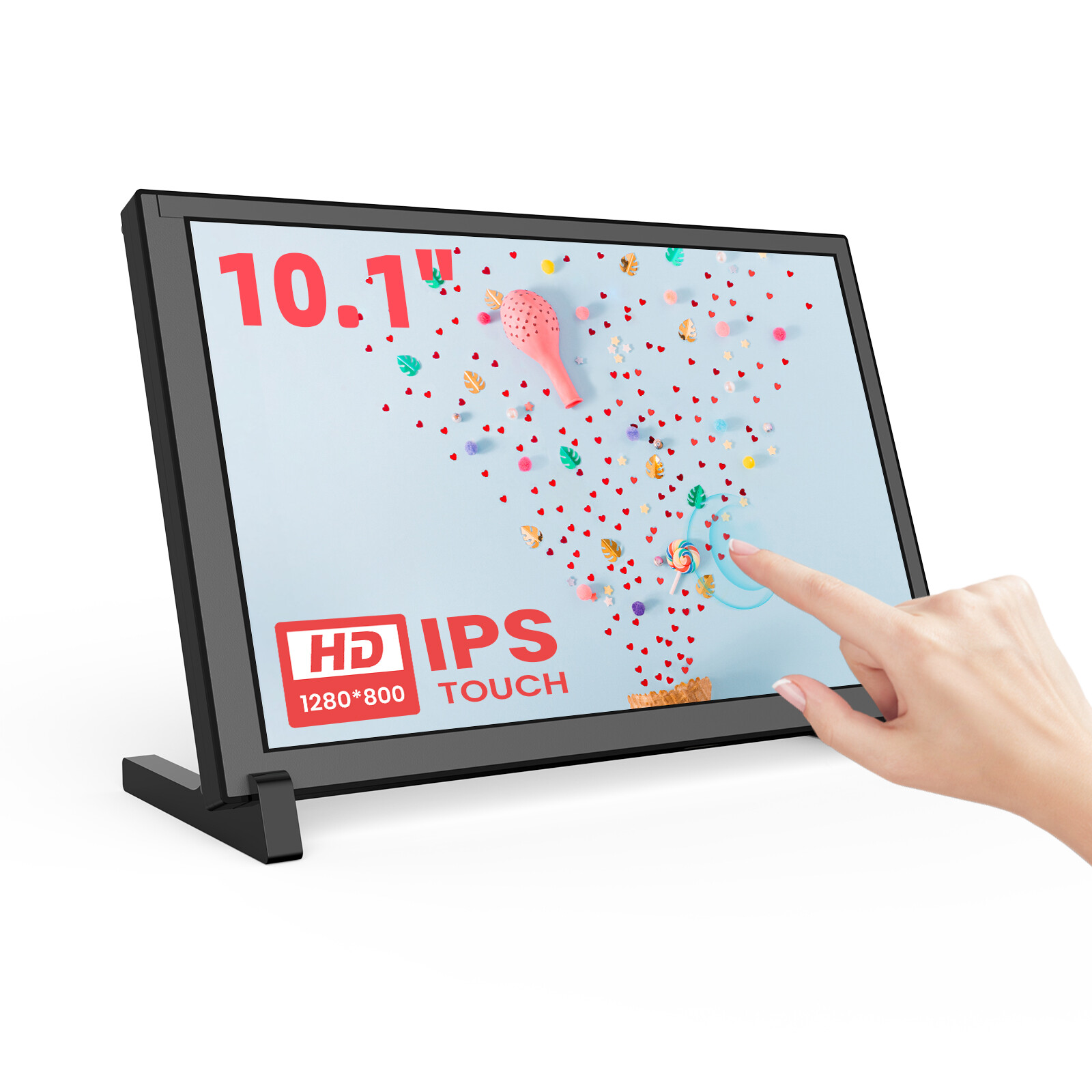Touchscreen 10.1″ 16:9 Portable Monitor IPS 1280*800 Rechargeable Battery HDMI