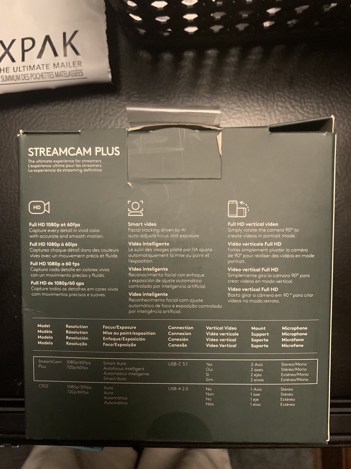 Logitech Streamcam Webcam – Graphite Full HD 1080p 60 fps