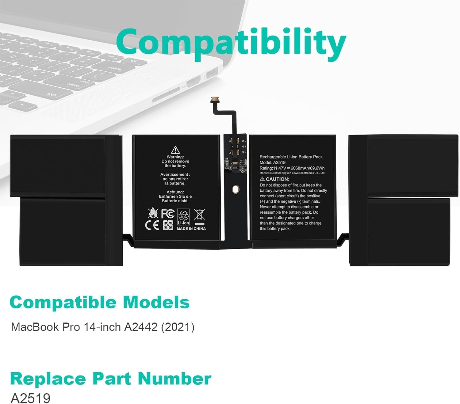 Lithium Ion Battery for MacBook Pro 14 inch