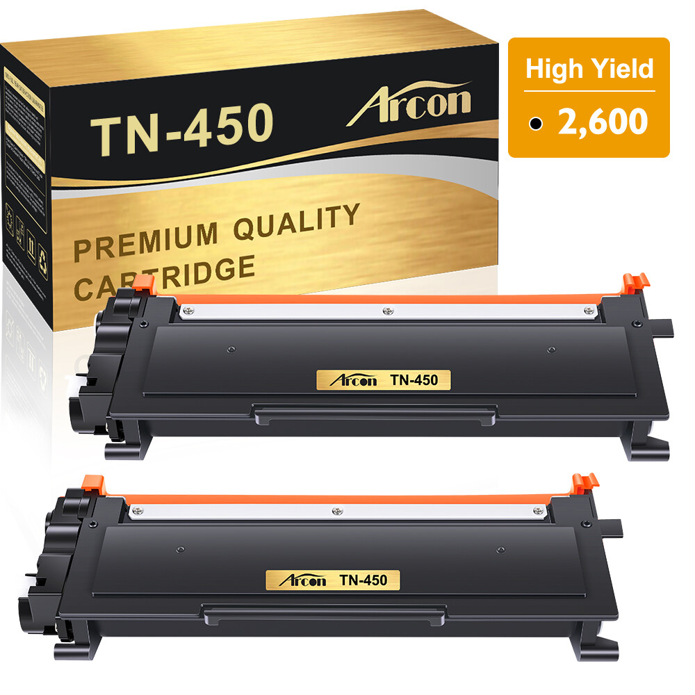 2x TN450 Toner Compatible with Brother HL-2270DW 2280DW HL-2240 Intellifax 2840