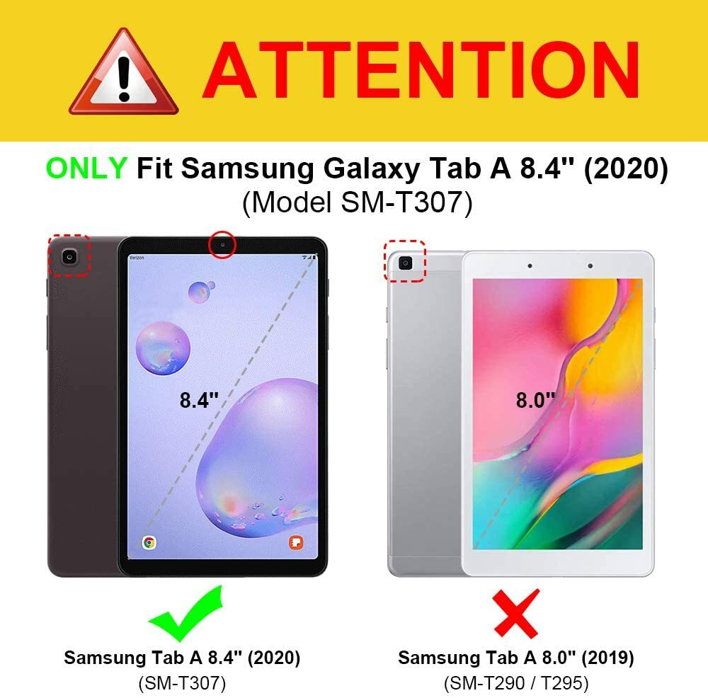Case for Samsung Galaxy Tab A 8.4 2020 SM-T307 Slim Shell Smart Hard Cover Stand