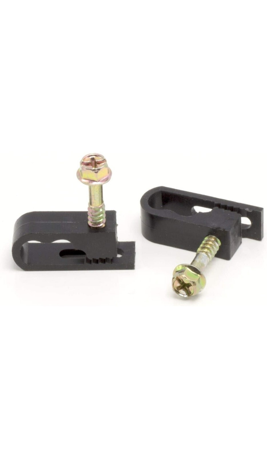 Dual Cable Clips – Black 100 Count