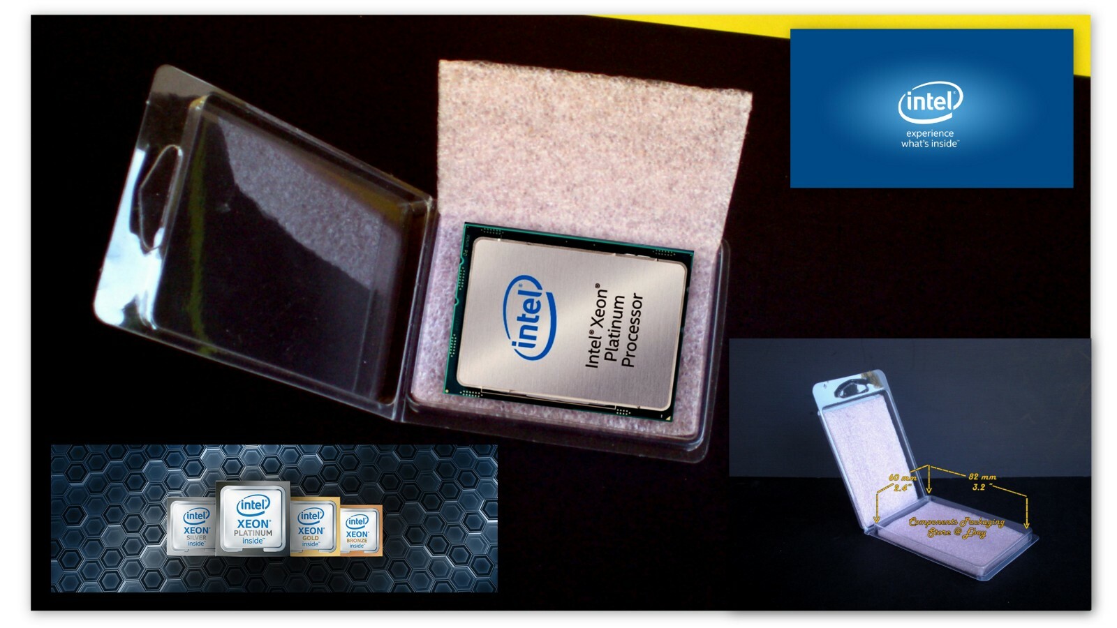 15 – Socket LGA4677 CPU Clamshell Case Fits Intel Xeon Processor 77.5 x 56.5 mm