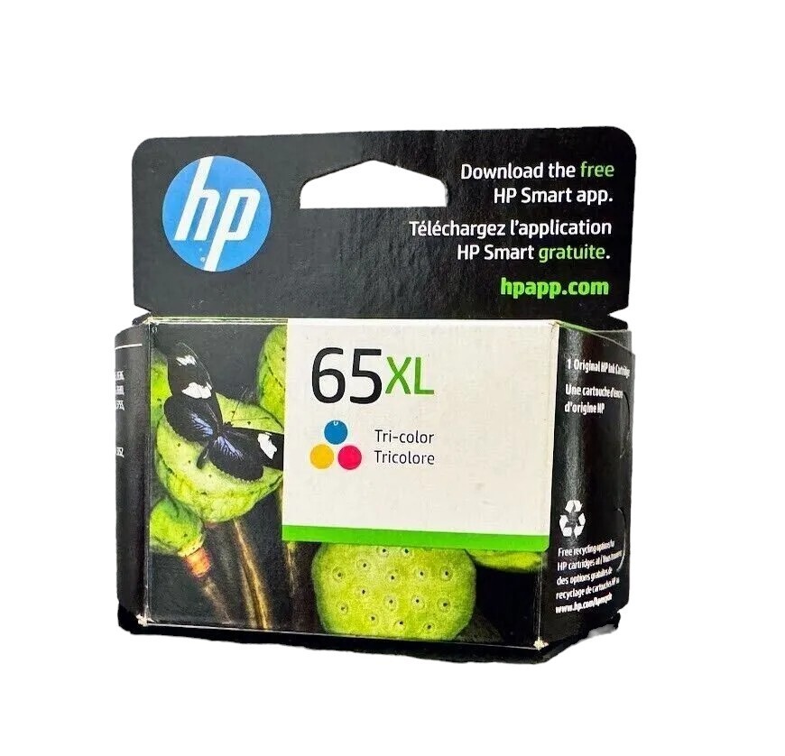 HP 65XL Tri-color Ink Cartridge N9K03A NEW GENUINE