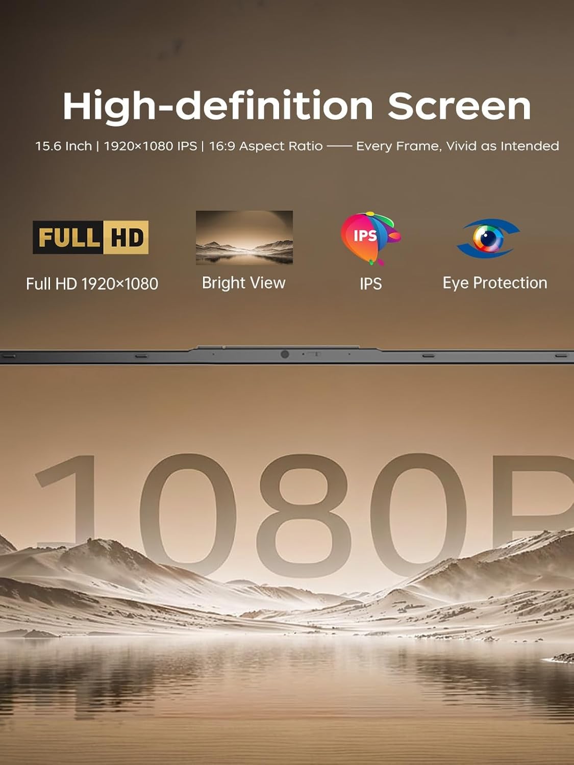 ACEMAGIC 18.6 in Laptop Intel N150 16GB DDR4 512GB SSD WIFI windows 11 Pro 1080P