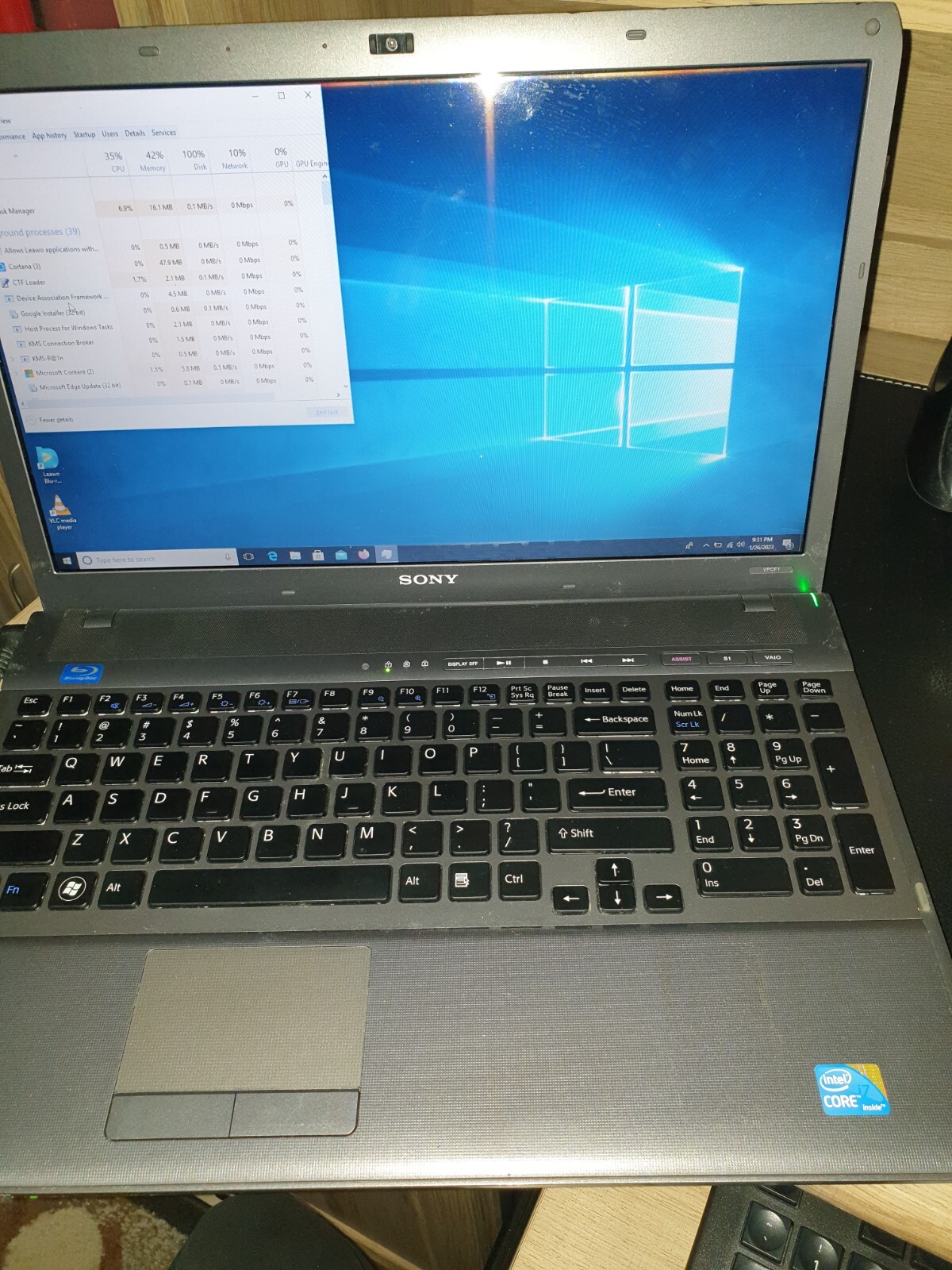 Sony VAIO INTEL CORE I7-740QM 1.73 GHz 16.4IN 500GB 8GB Ram Win 10 G.Foce GT425M