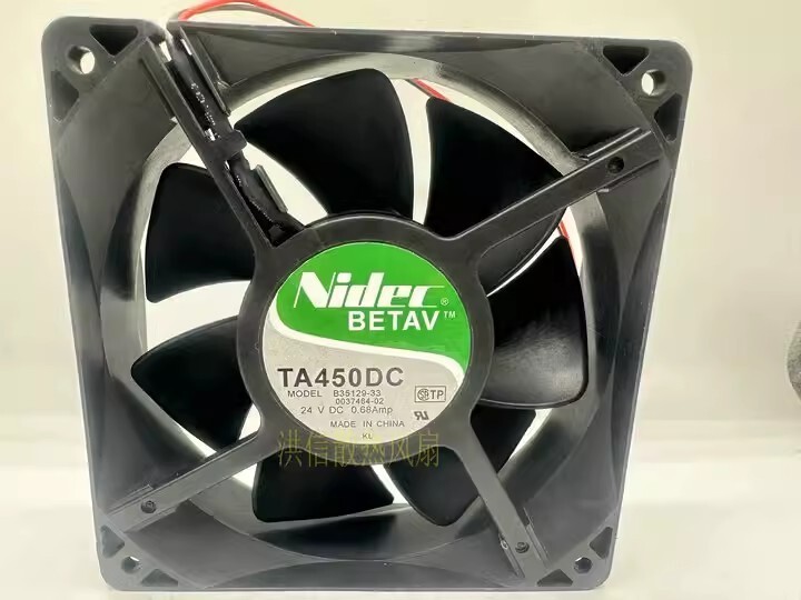Nidec B35129-33 12038 DC24V 0.68A 12CM 2-Wire Silent Cooling Fan