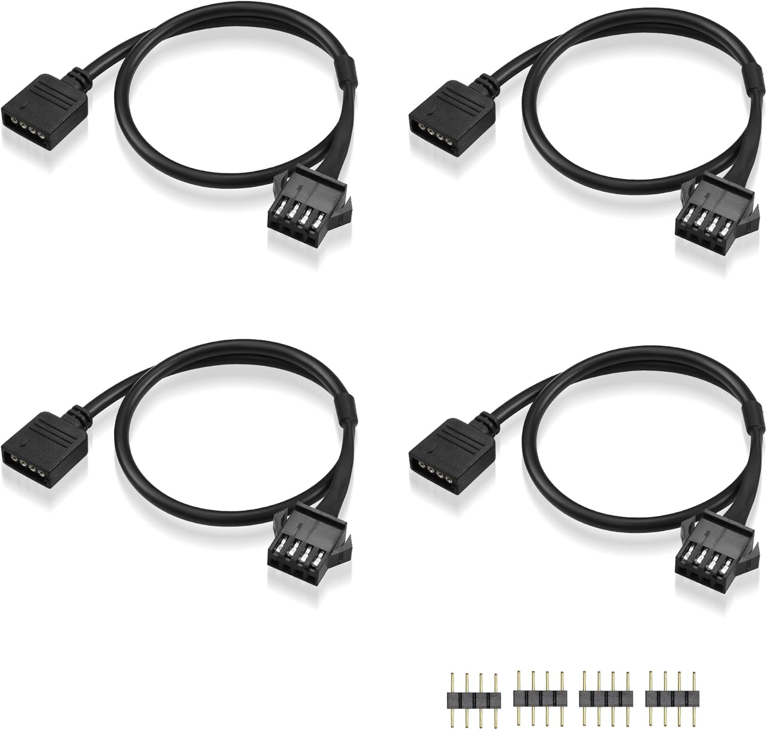 GINTOOYUN 4 Pin RGB Extension Cable 12V 4 PIN to SM 4Pin Female ARGB Connector A