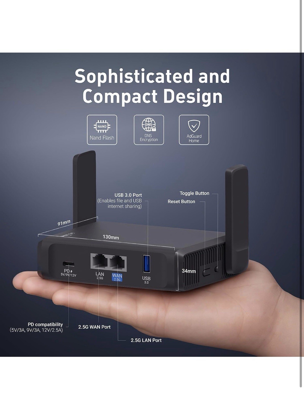 GL.iNet GL-BE3600 (Slate 7) Portable Travel Router, Pocket Dual-Band Wi-Fi 7, 2.