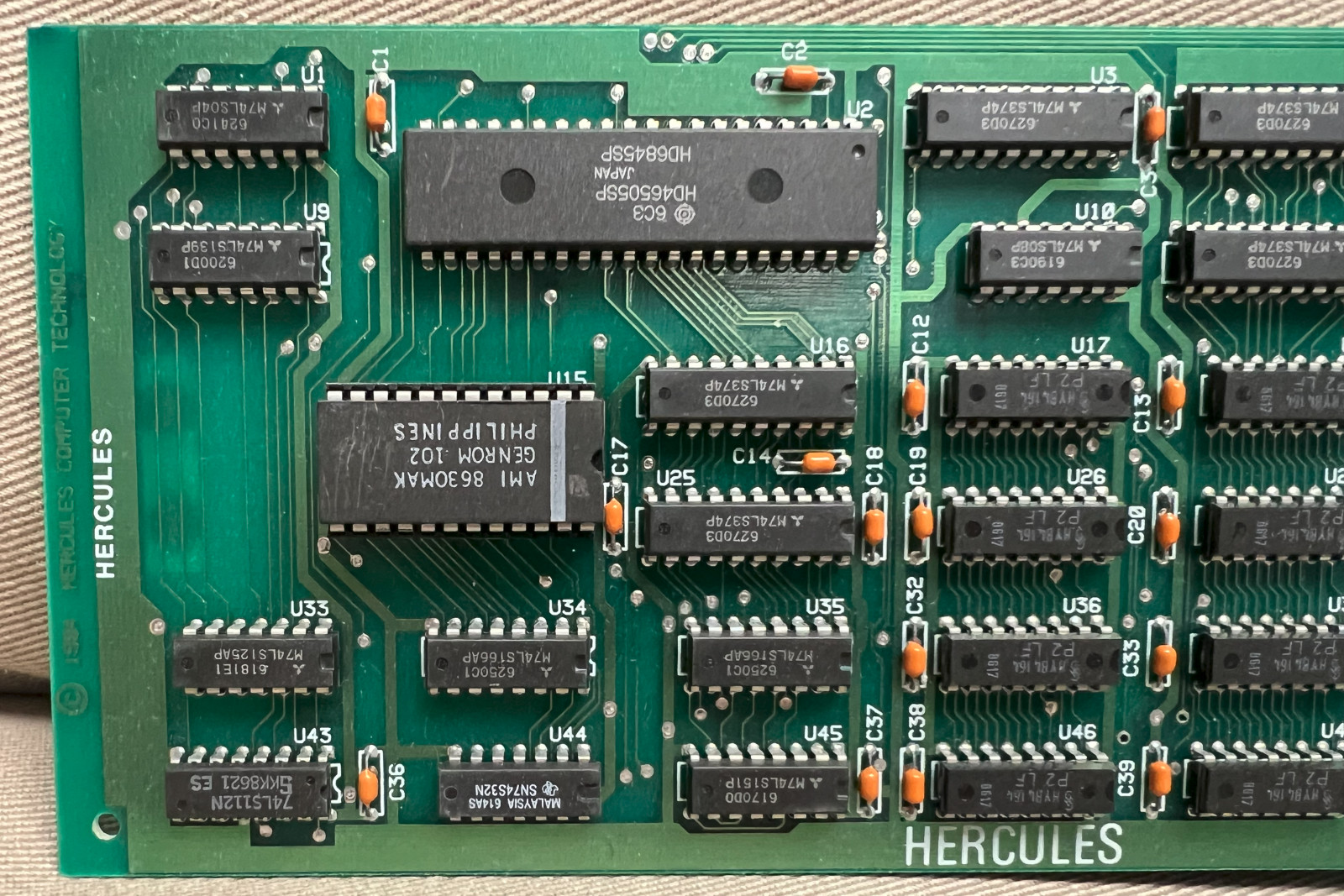Vintage Original Hercules Model GB102 8-bit ISA Monochrome Graphics Card -Tested