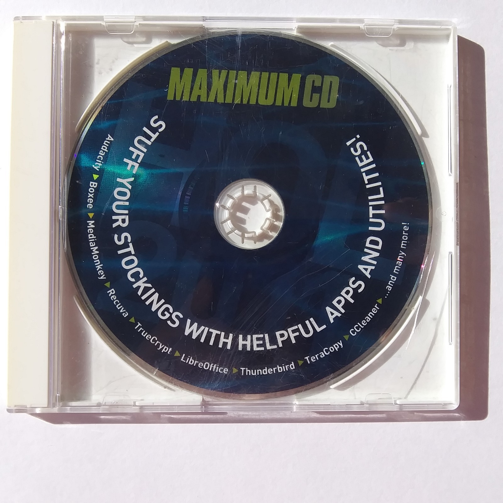 Maximum CD PC Software Utilities Audacity LibreOffice CCleaner Thunderbird CD