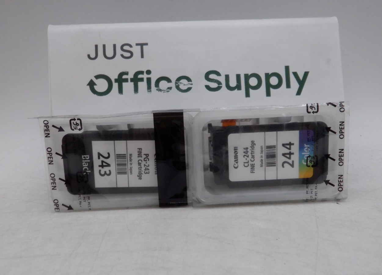 Genuine OEM Canon PG-243 Black & CL-244 Color Ink Bulk Packaging FREE SHIPPING