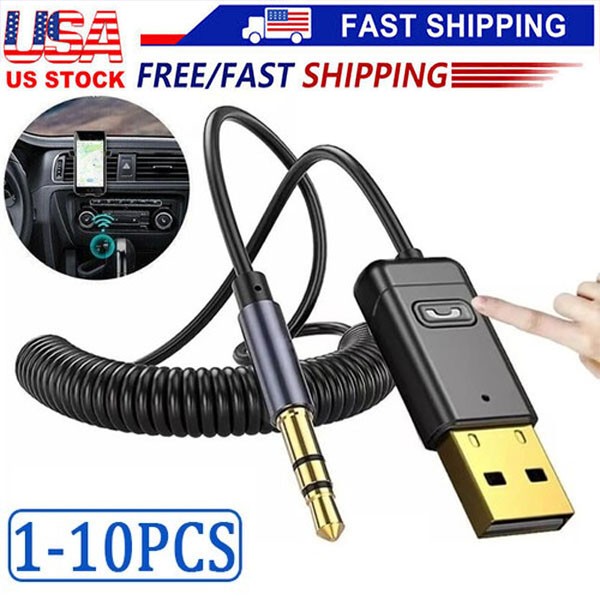 Wireless USB Bluetooth 5.0 Audio Transmitter Receiver Adapter For PC TV Car LOT