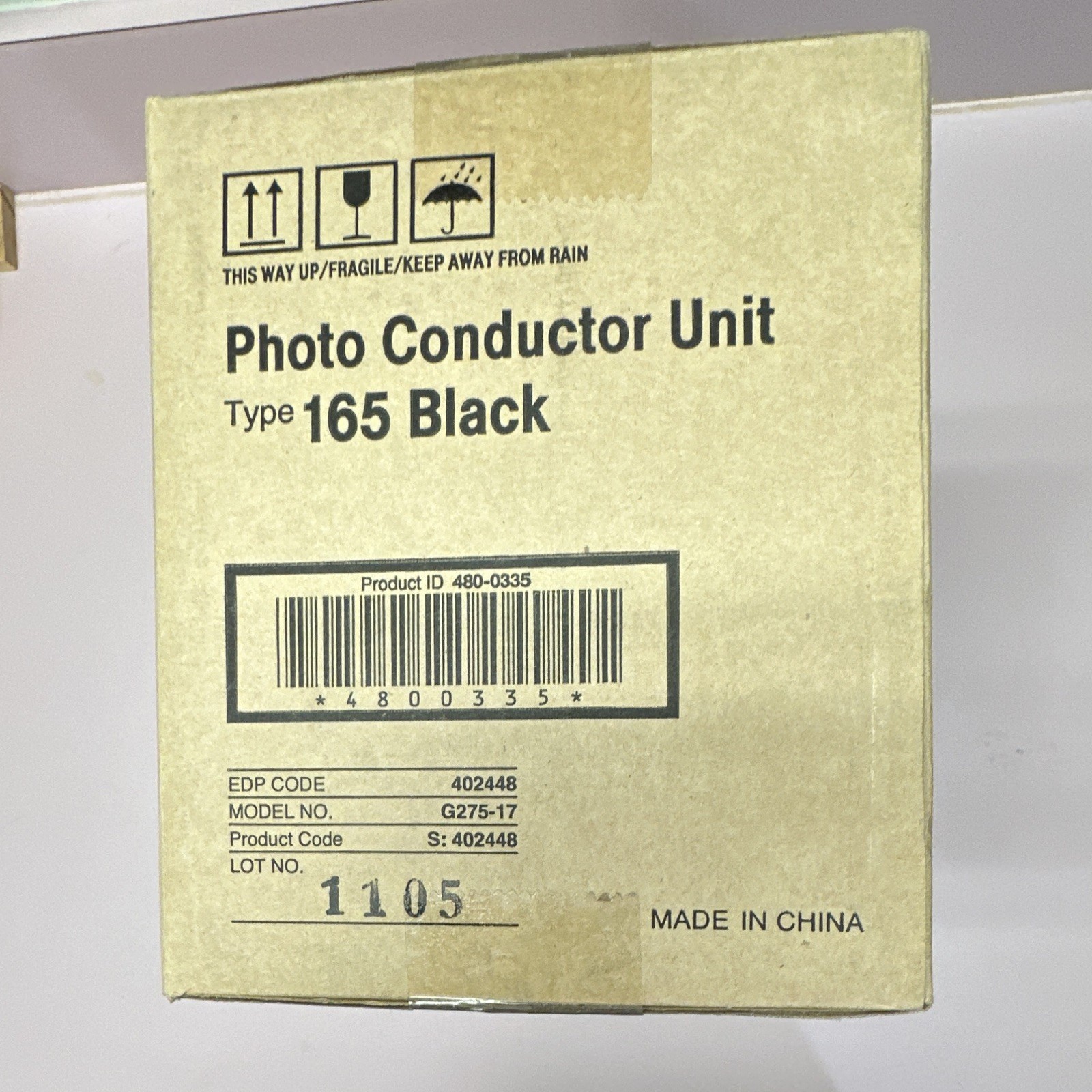 For Ricoh Photo Conductor Unit Type 165 Black MPN/EDP 480-0335 402448 G275-17