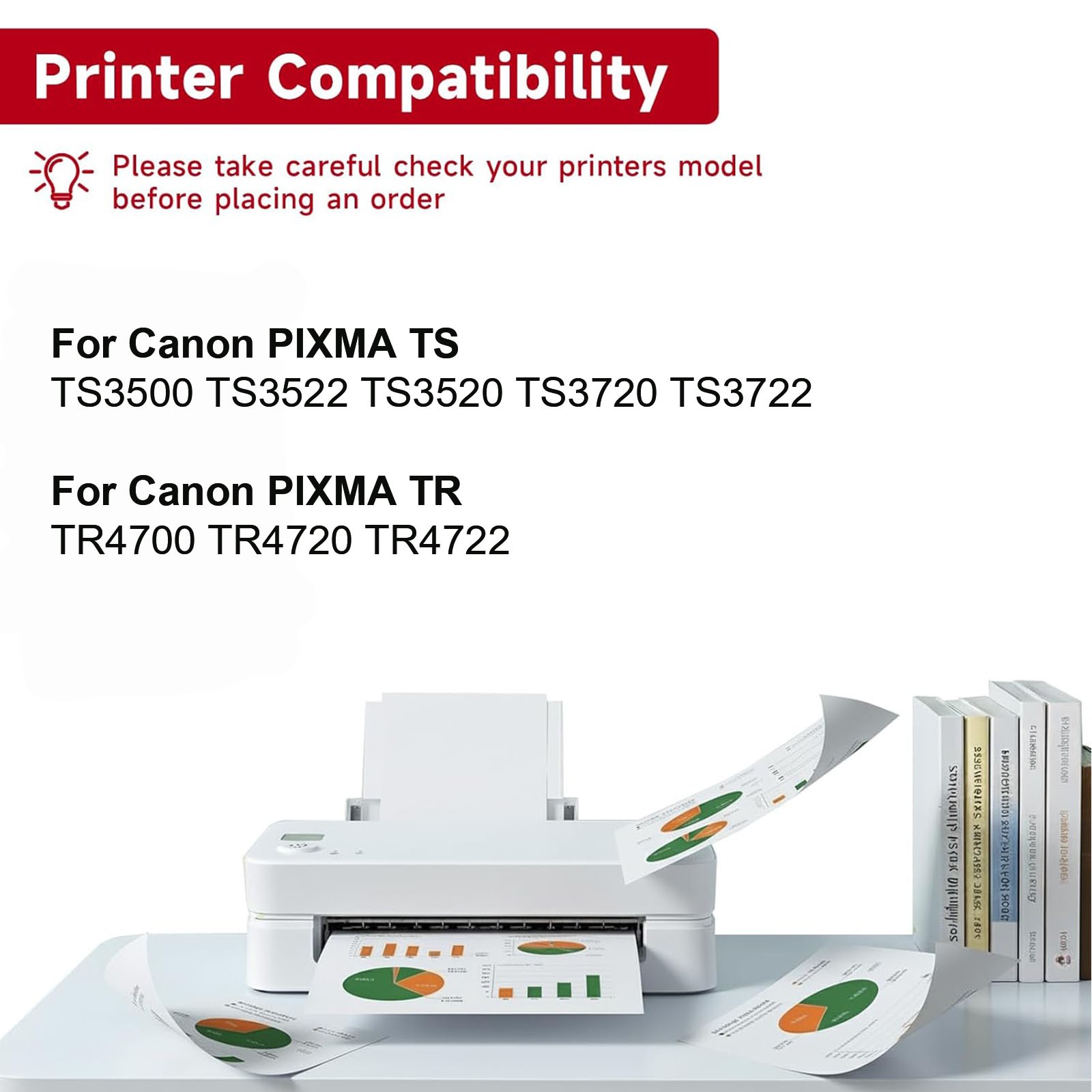 PG-275XL Ink Cartridges for Canon Pixma TR4722 TR4700 TS3722 TS3522 CL-276XL Ink