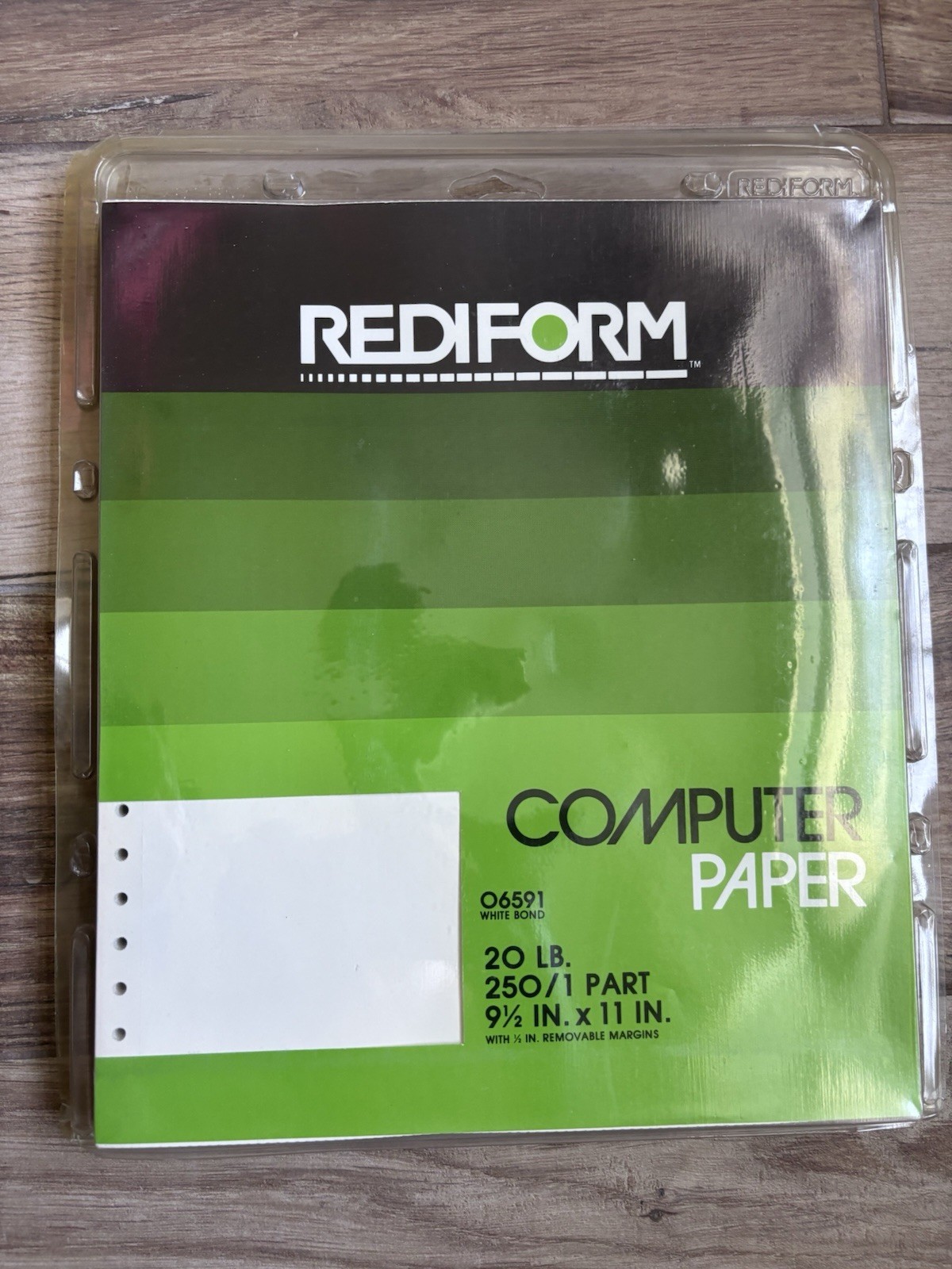 Rediform Vintage 1984 Computer Paper 20 Lb. – 9.5″x11″- 250/1 Part 06591