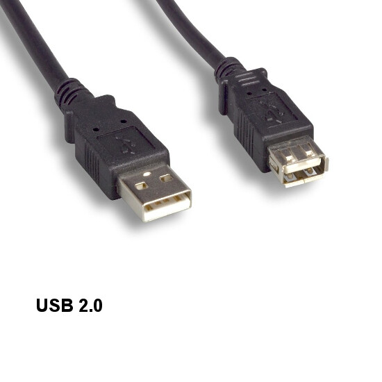Kentek 15ft USB 2.0 Type A Extension Cord 28AWG High Speed Data Transfer Black