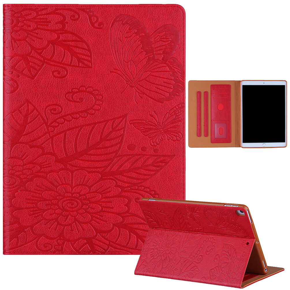 For Apple iPad 10.2″ 9th 8th 7th Generation Mini Flower Embossed TPU Case Cover