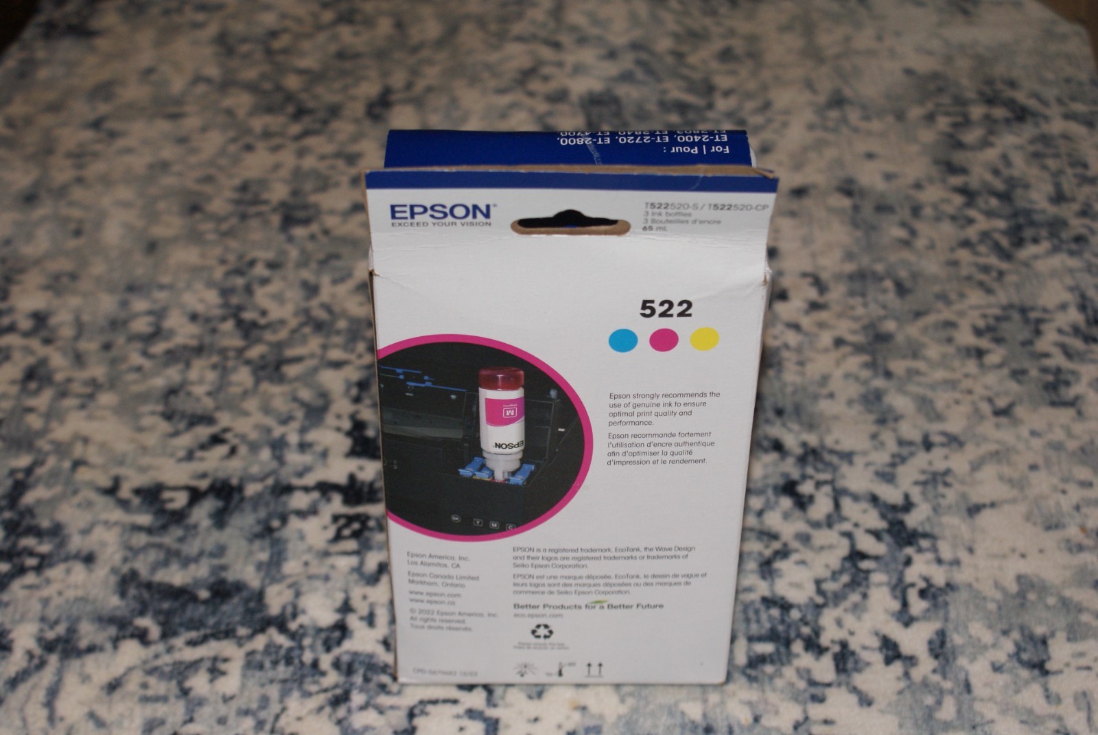 Epson 522 Ecotank Combo Pack New Ink Exp. 02/2029