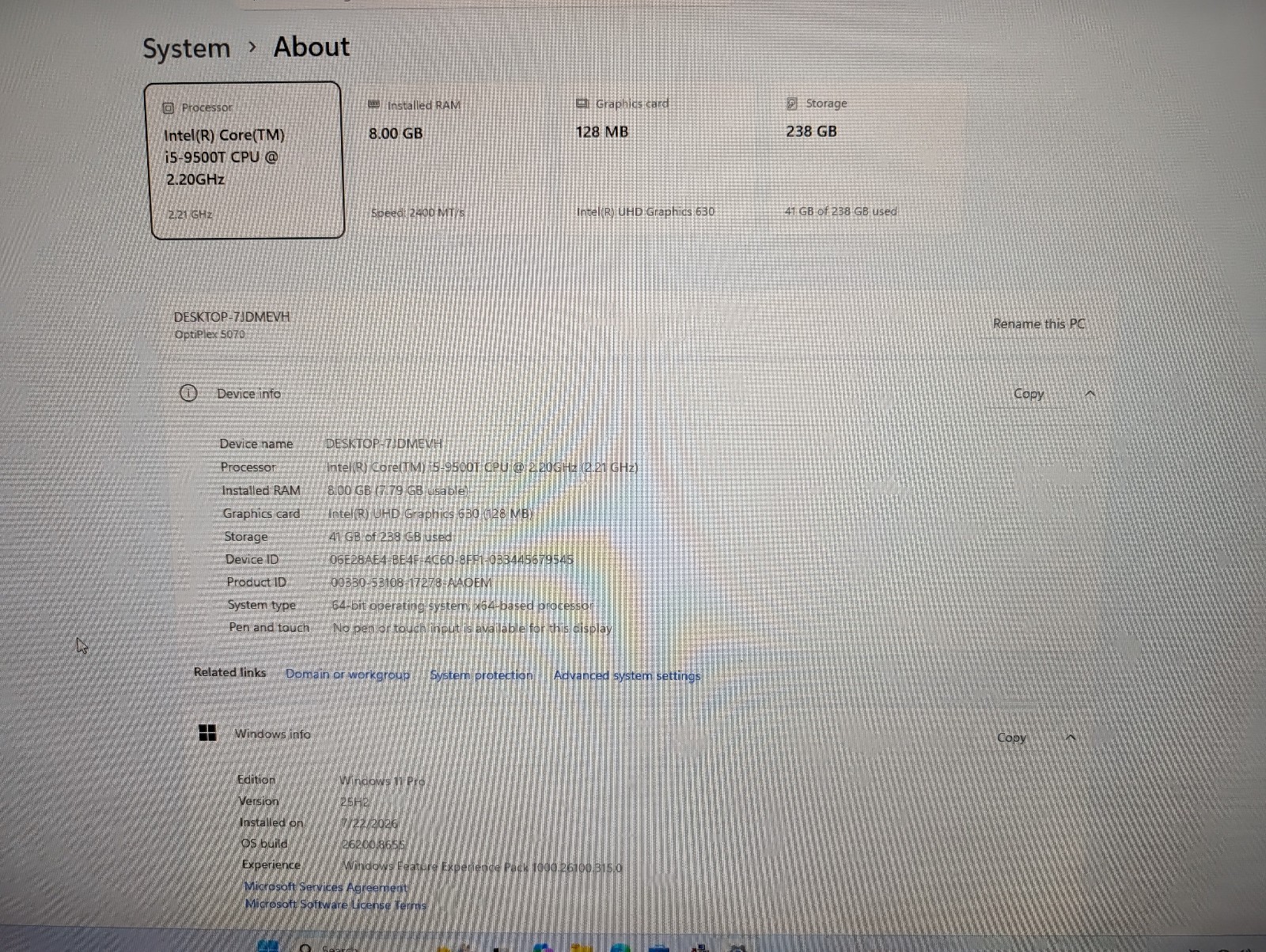 Dell Optiplex 5000 5070 (256 GB, Intel Core i5, 8 GB) Desktop Computer